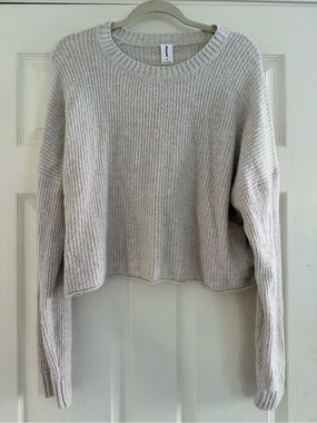 Abound Ribbed Knit Pullover in Soft Beige